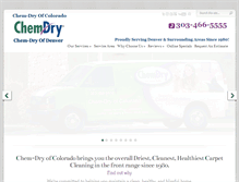 Tablet Screenshot of chemdrycolorado.com